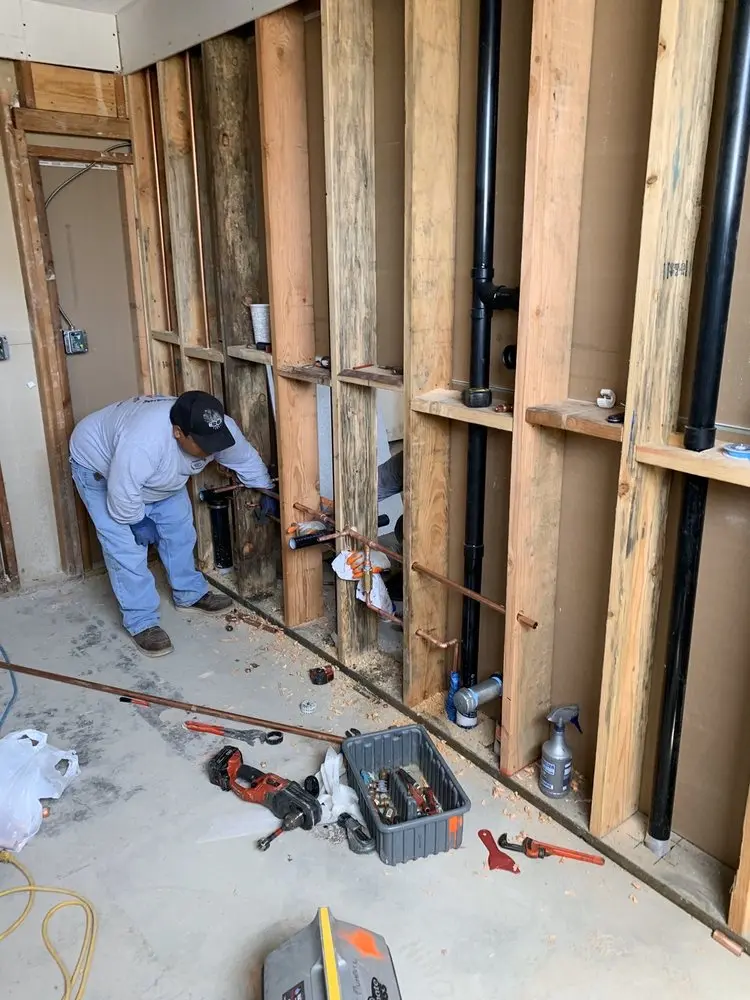 Commercial rough-in plumbing for Water Heater Replacement in McNair Village